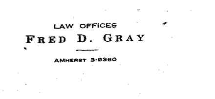 Letter from Fred D. Gray to Ed King (04/22/1961)